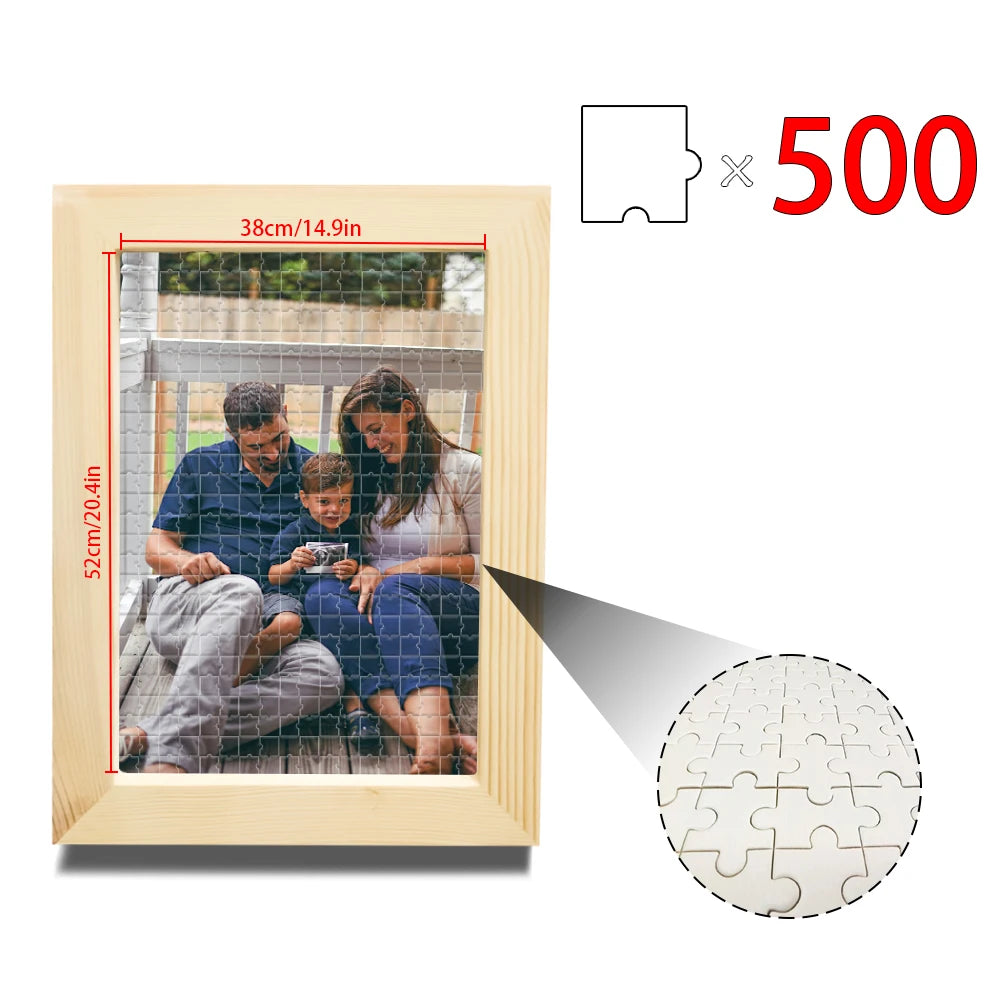 1 pc Custom Puzzle,with Frame or Only puzzles,Upload Your Image for Unique Home Wall Art,Wedding Anniversary Puzzle Gift