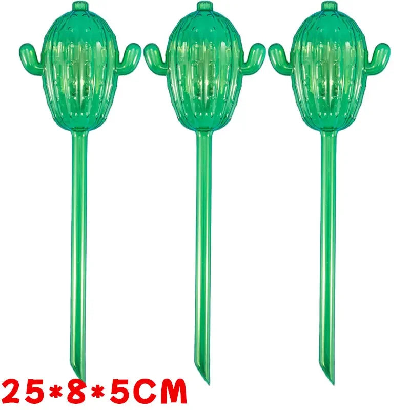 Unique Clear Plant Watering Can Cactus Shape Auto Irrigation Device Efficient Flows Water Tool Supply Outdoors Garden Equipment