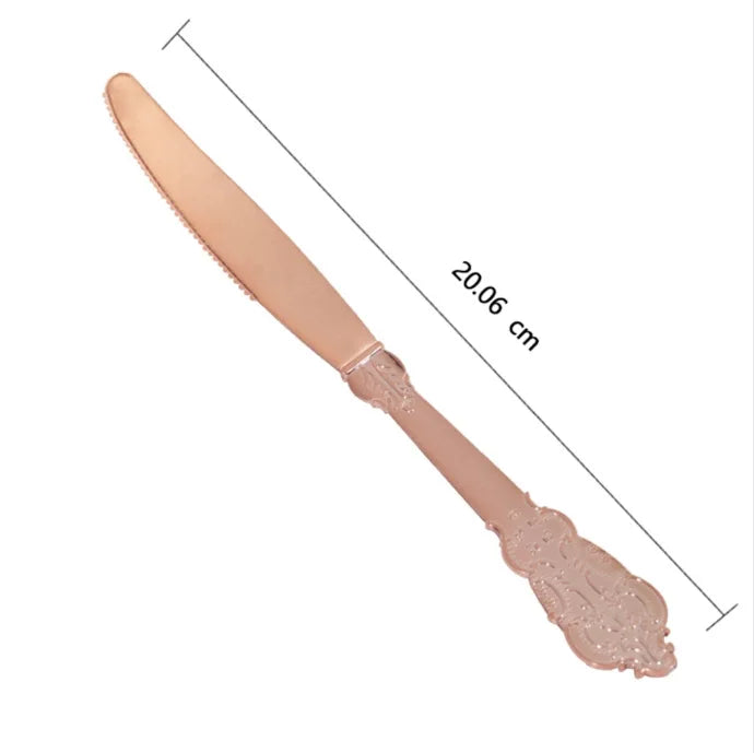 Gold Plastic Silverware Heavy Duty Elegant Disposable Utensils Gold Plastic Cutlery Set Forks Spoons for Dinner Parties Weddings