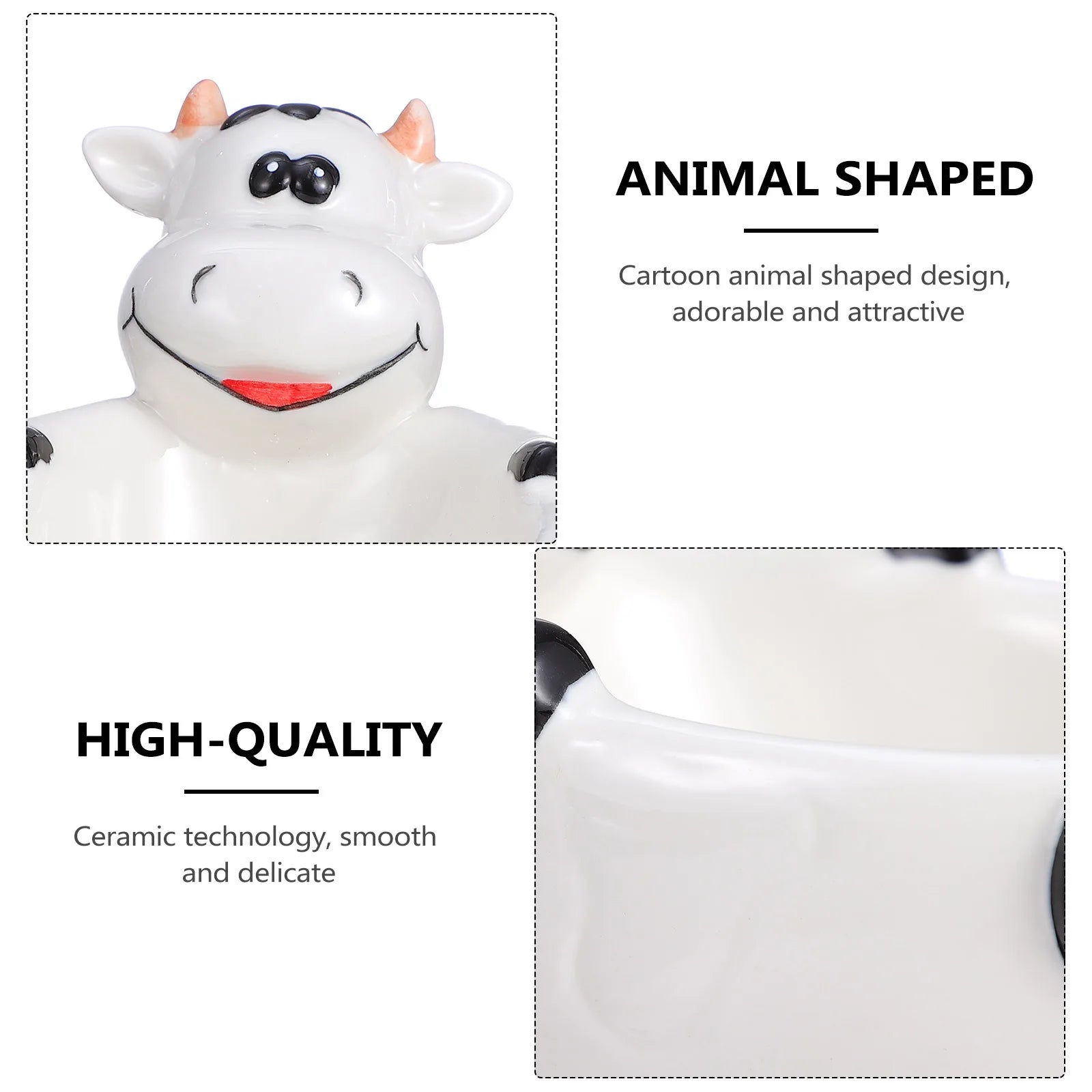 1Pcs Ceramic Bowl Cartoon Animal Shape for Dessert Breakfast Cold Hot Dishes Food Container Practical Home Tableware