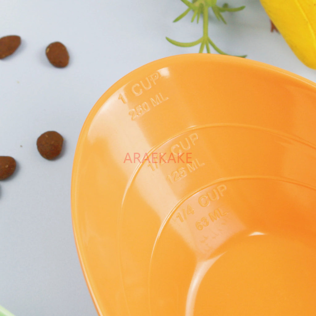 Pet food spoon with scale for precise feeding of cats and dogs, 250ml melamine food grade imitation porcelain cat food spoon