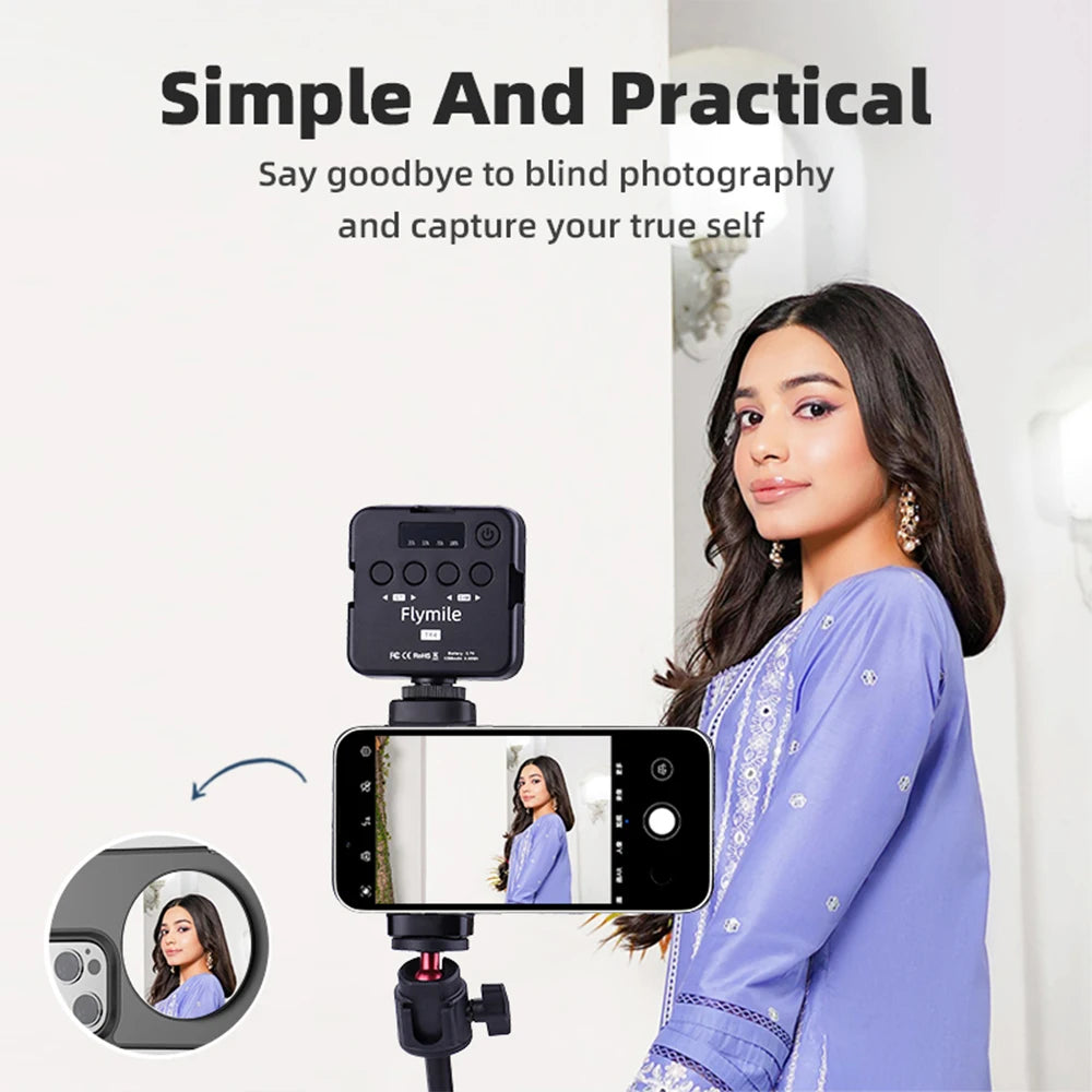 Magnetic Selfie Mirror Magsafe Smartphone Selfie Mirror Mini Portable Booster Selfie Vlogging Photography Accessories