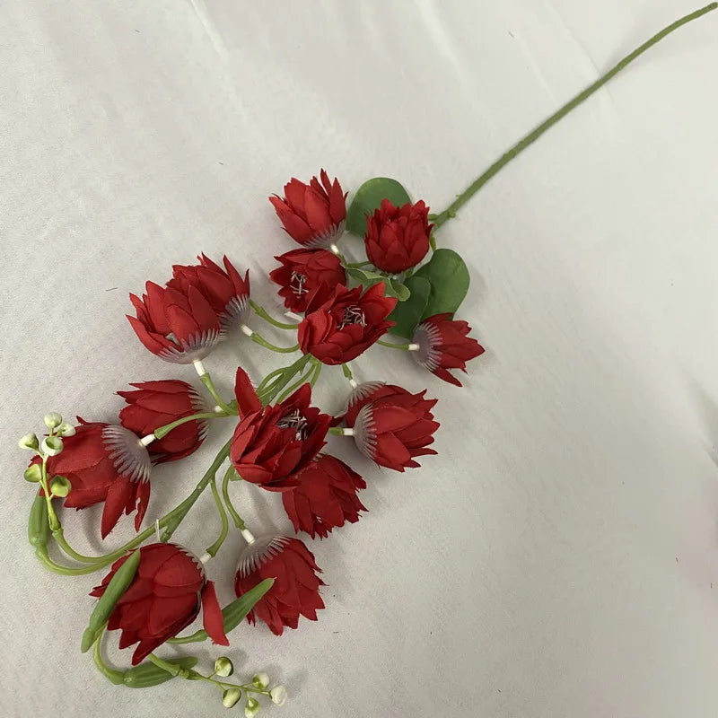 Red Series Artificial Flowers Peonies Roses Wedding Arch Holiday Party Decoration Fake Flower Simulation Rose Plant Floral