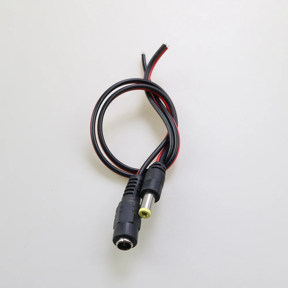 Male & Female DC Power Connector 12V 5.5 x 2.1mm DC Cable Plug Adapter For CCTV Camera Video System LED Light Strip