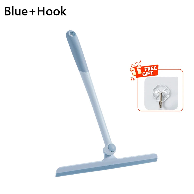 360 Degree Rotatable Shower Squeegee Glass Wiper Scraper Squeegee Cleaner With Silicone Holder Bathroom Mirror Scraper Cleaning