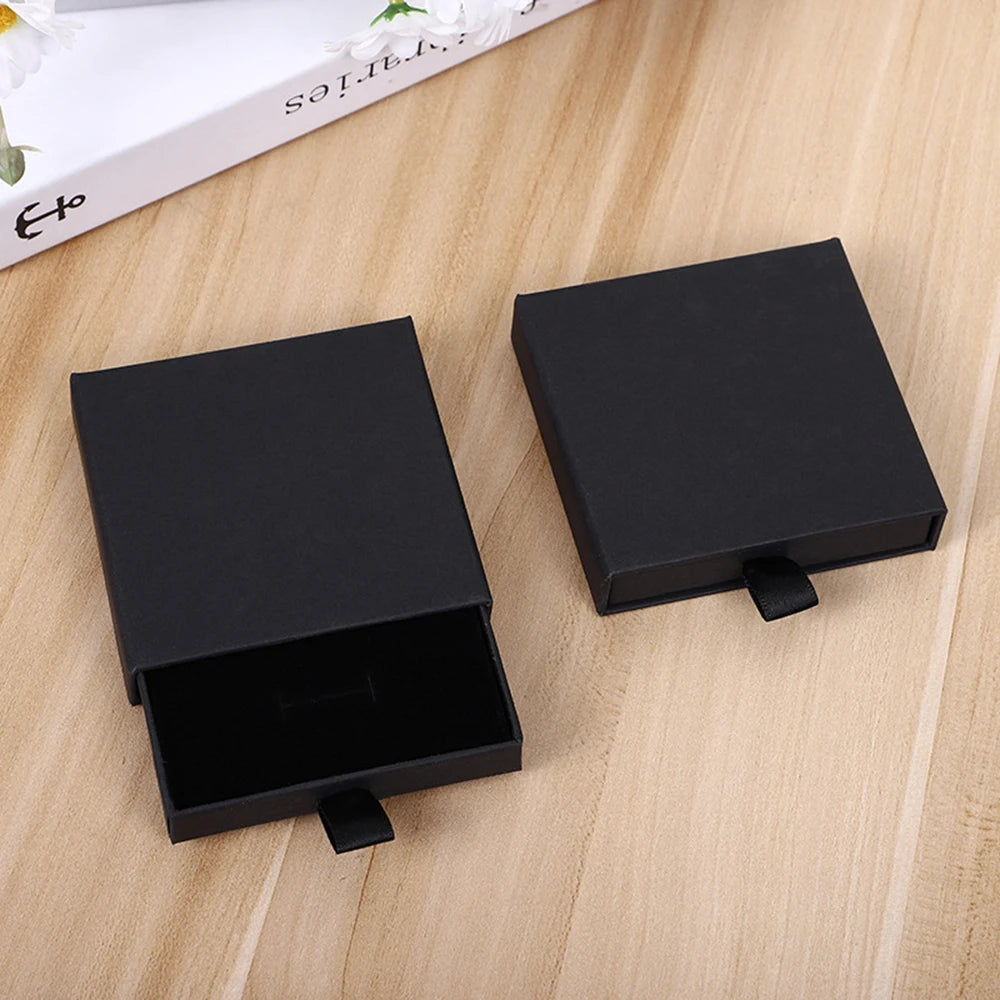 Drawer Jewelry Box For Ring Earring Necklace Bracelet Organizers Storage Cardboard Gift Boxes With Sponge Inside Packaging Boxes