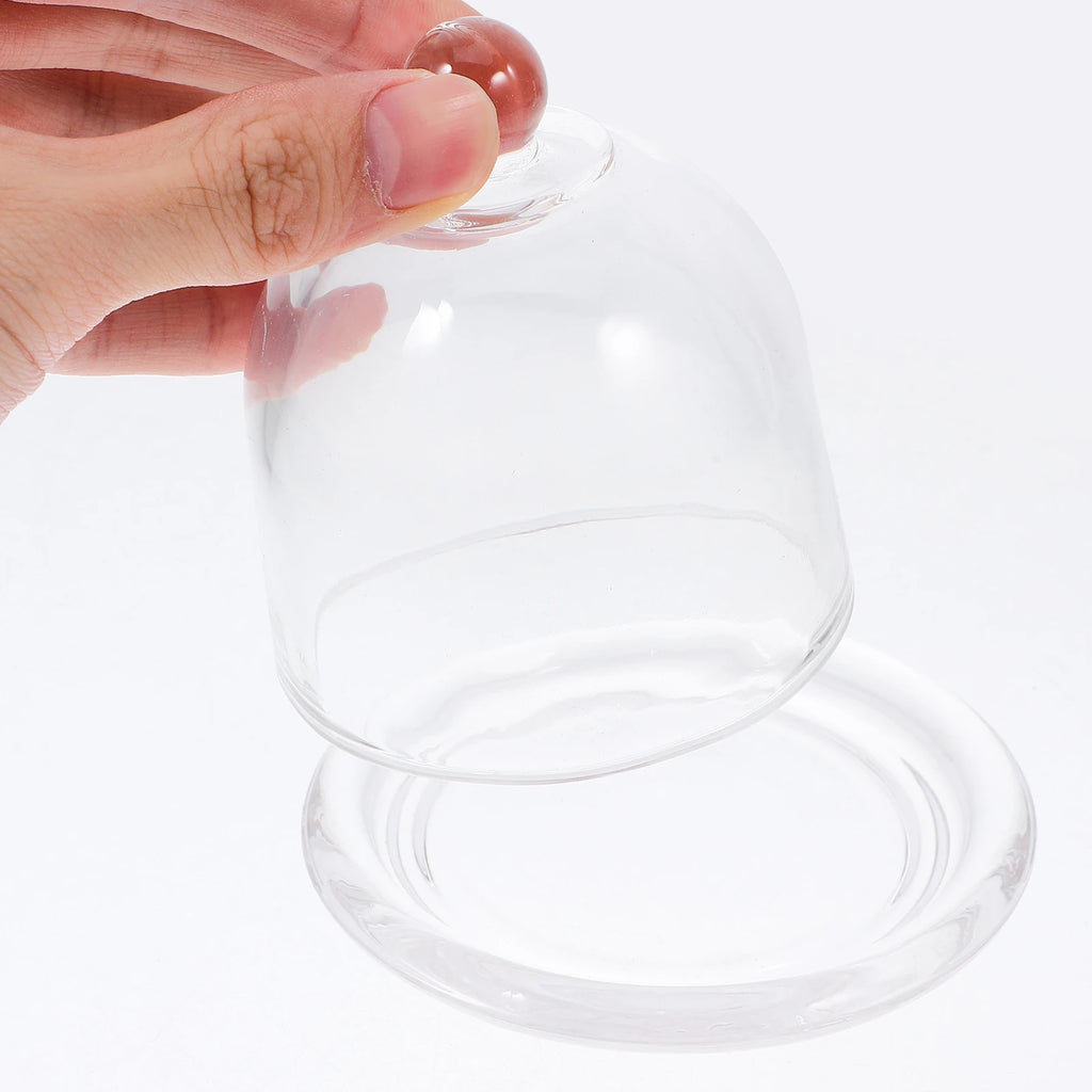 Dessert Glass Tray With Lid Mini Cake Plate Stand For Display Serveware Set Small Dustproof Sweet Plate Cupcake Dish Holder