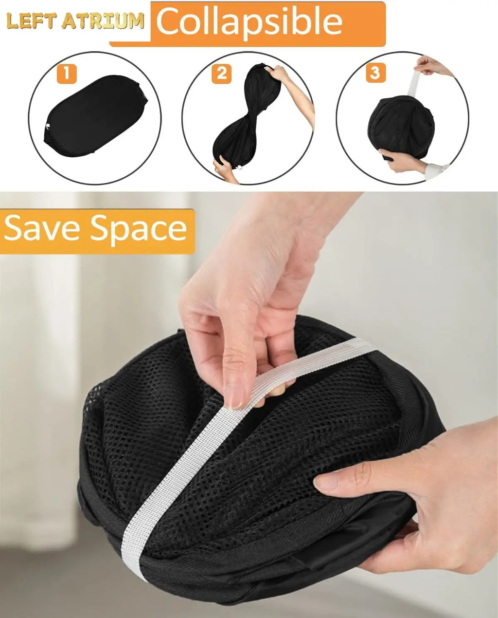 Folding Dirty Laundry Sorting Basket Washing FrameBathroomCloth MeshStorage BagFrame Bucket LaundryOrganizers Storage Pouch