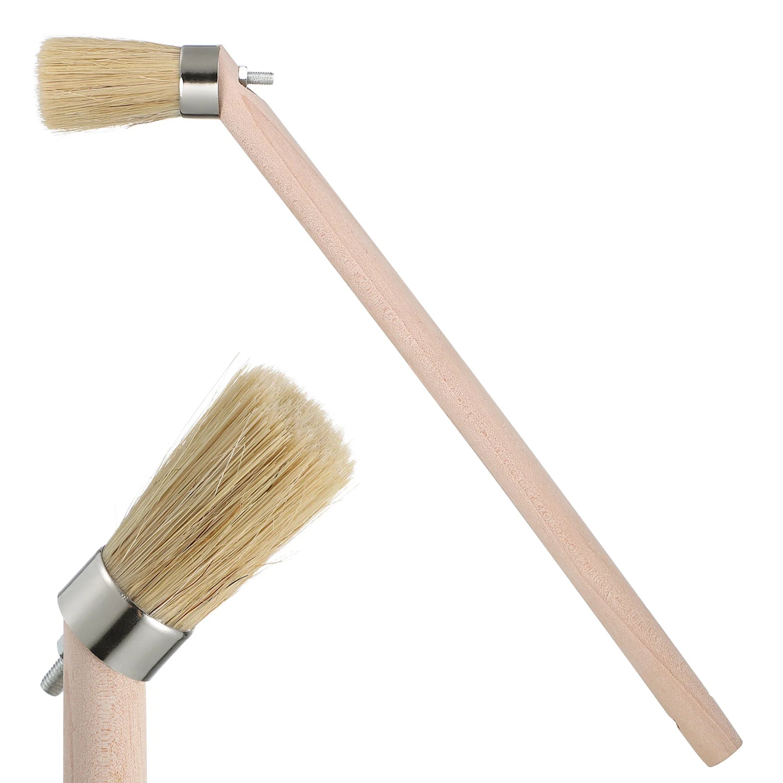 25cm Tire Brush with Wooden Handle for Efficient Lubrication and Detailed Cleaning in Hardtoreach Areas Tire Tools