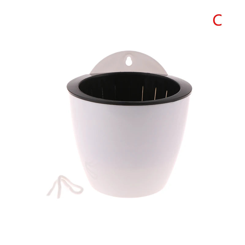 Flower Pot Exquisite Wall-mounted Plastic Wall Hanging Basket Flowerpot For Outdoor Garden Balcony Planter Bucket Home Decor