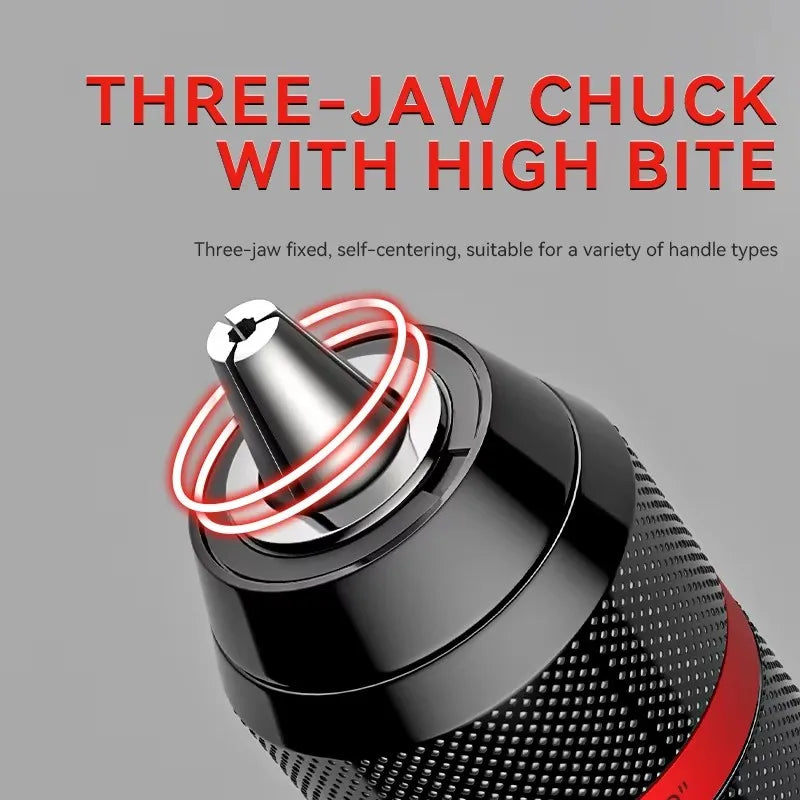 Keyless Drill Chuck Quick Change Conversion Adapter 1/2 3/8 Unf Mount 2~13mm 0.8~10mm Self-Tighten Screwdriver Drill Bits Chucks