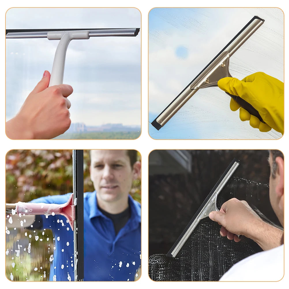 2Pcs 105cm Glass Scraper Strip Replacement Silicone Wiper for Home Windows Bathroom Car Cleaning Squeegee Glass Wiper