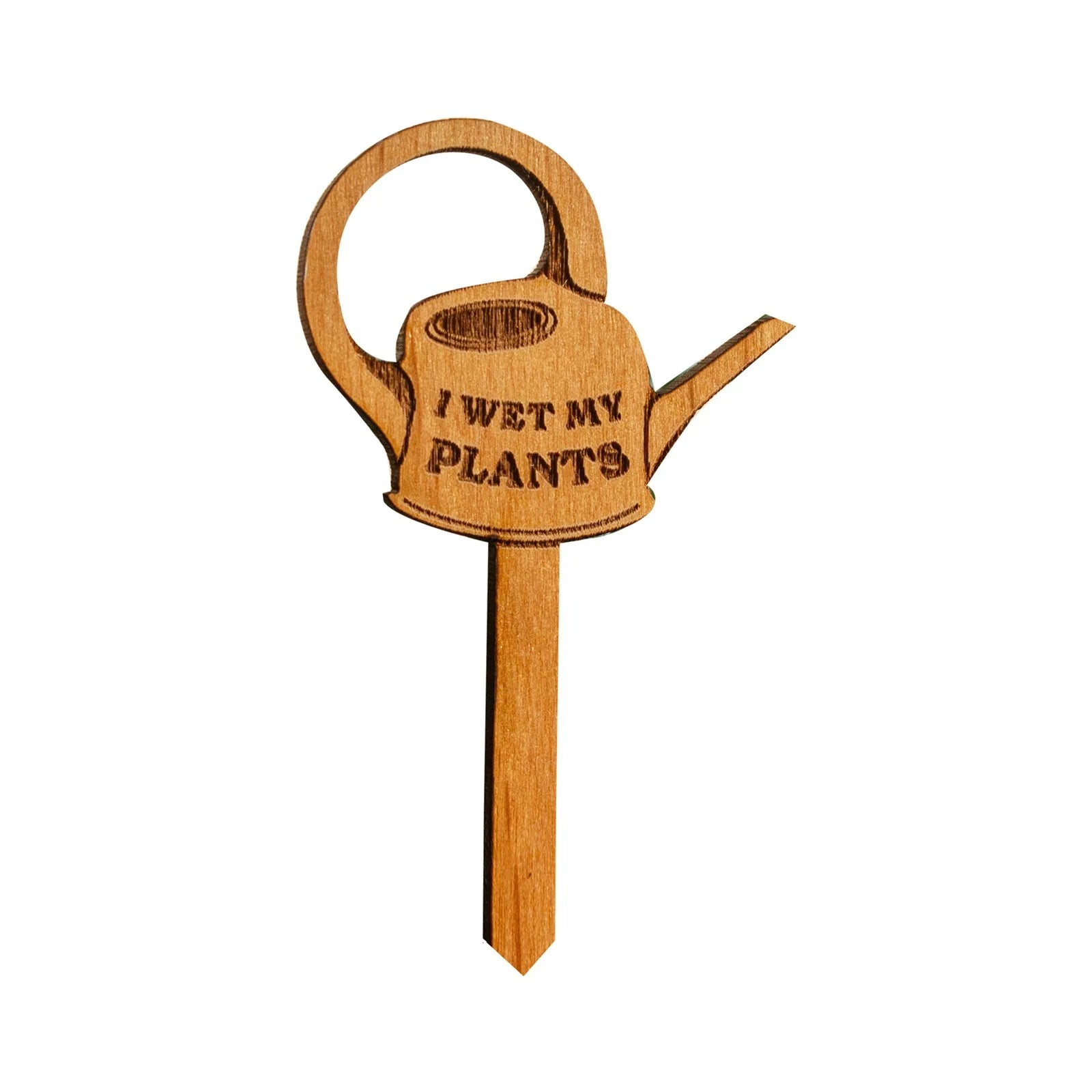 2 Pcs Small Plant Potted Plants Garden Markers Compact Stakes Mini Watering Can Pots Identification Labels Wooden