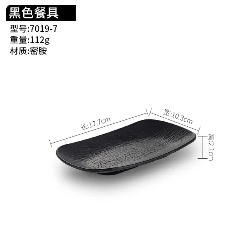 1pc Melamine Cooked Food Dish Hotpot Restaurant Tableware Plate Cold Dishes,braised Meat Dishes Display Plate Buffet Tray