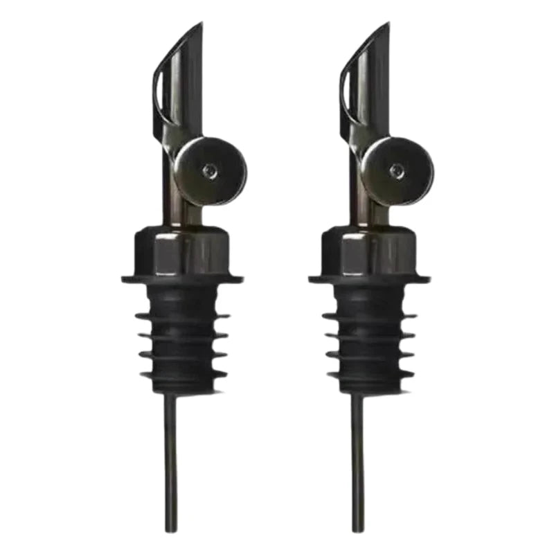 1PC Oil Bottle Stopper Cap DispenserStainless Steel Automatic Open Cap Pour Nozzle Sprayer Leak-Proof Wine Spout Kitchen Tool