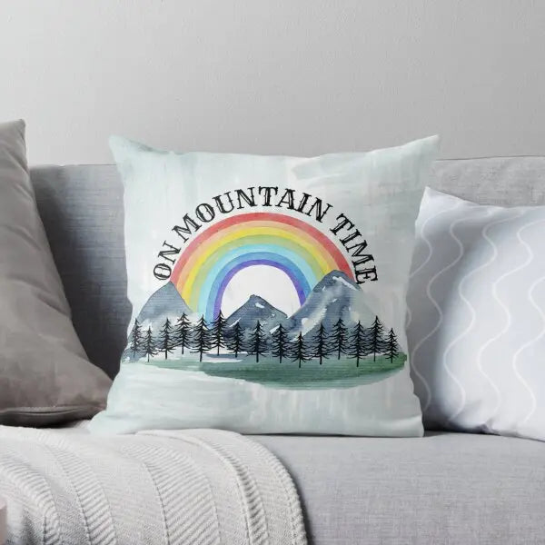 On Mountain Time  Printing Throw Pillow Cover Hotel Fashion Car Case Soft Bed Sofa Waist Office Pillows not include One Side
