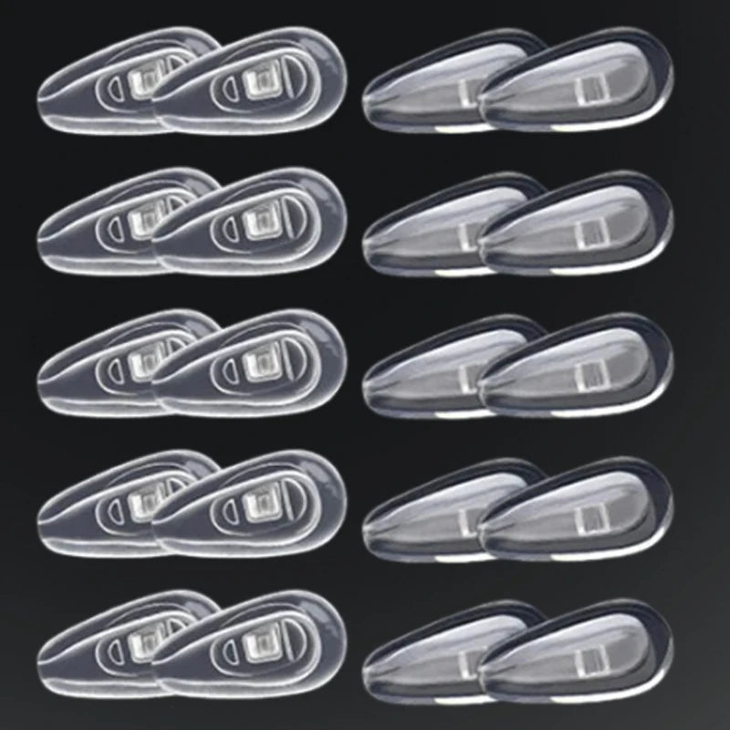 10/100pcs Eyeglasses Nose Pads with Screwdriver Soft Silicone Airbag Glasses Anti-slip Nose Pad Screw Replacement Repair Tools