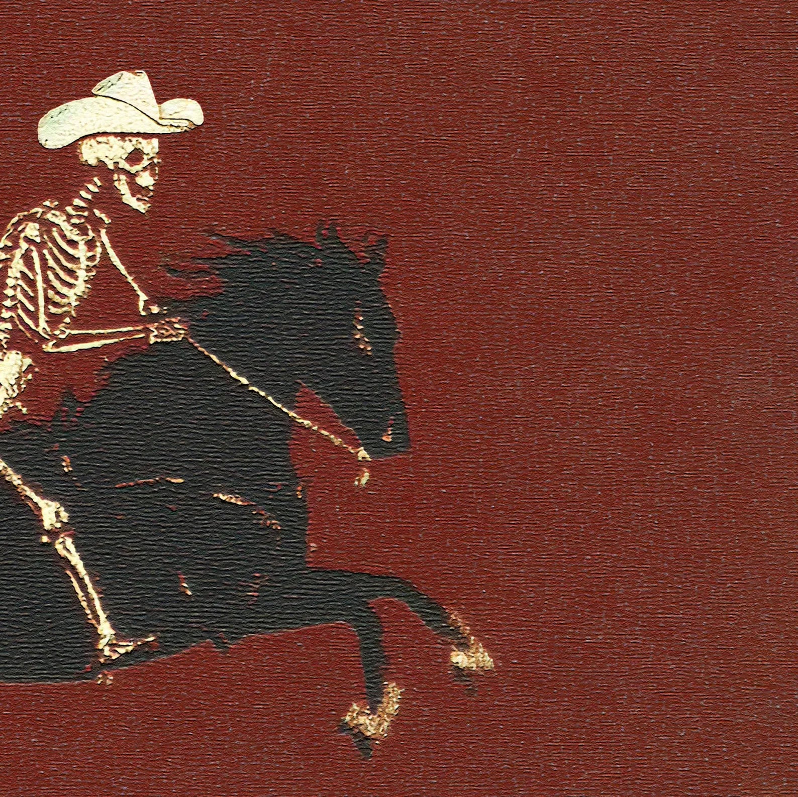 Skeleton Cowboy Illustration Bucking Bronco Print Gothic Wall Decor Horse Poster Quirky Art Western Poster Retro Rodeo Art Cowgi