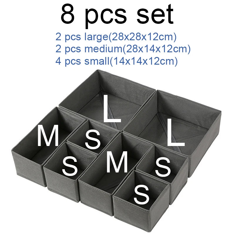 Drawer Organizer Non-woven Fabric Clothes Underwear Wardrobe Organizers Dividers Foldable Dresser Socks Closet Storage Baskets