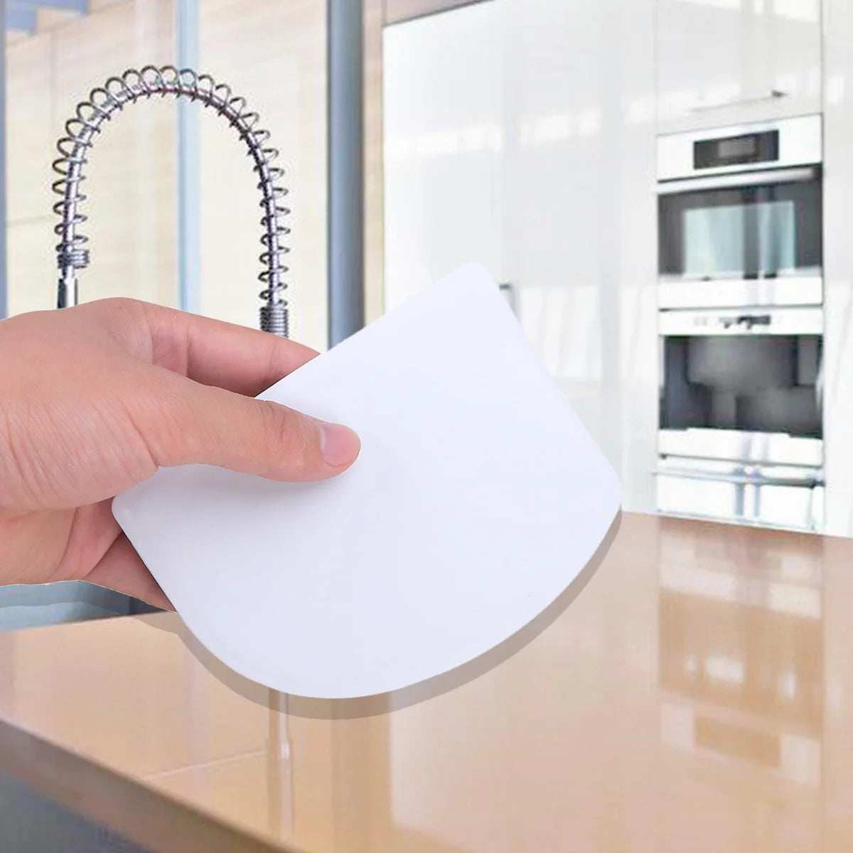 4Pcs Plastic Baking Scraper Set Multipurpose Dough Cutter Cake Cream Smoother Essential Kitchen Tool Baking Scraper