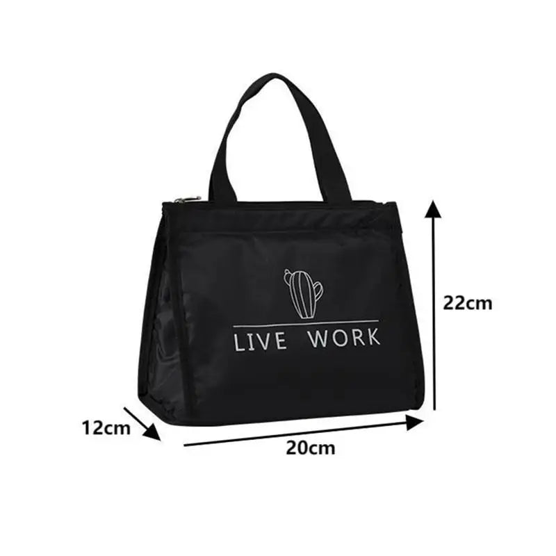 Simple Style Heart Pattern Insulated Lunch Bag Durable Bento Pouch Thermal Lunch Box Tote Cooler Bag Lunch Container