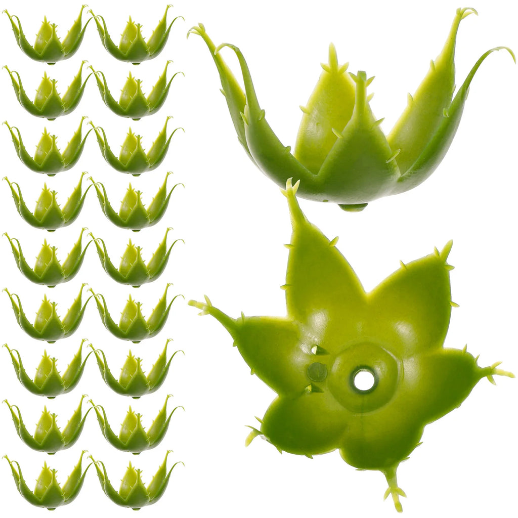 100Pcs Flower Calyxes Plastic Fake Artificial Rose Calyx Sepals DIY Craft Materials for Flower Stems Receptacles