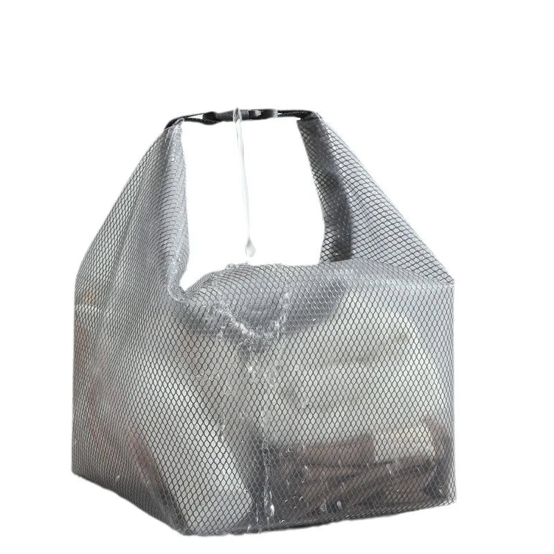 Durable Transparent Lunch Box Bag Waterproof Dirt Resistant Handheld Storage Bag Dstring Bag High Aesthetic Value