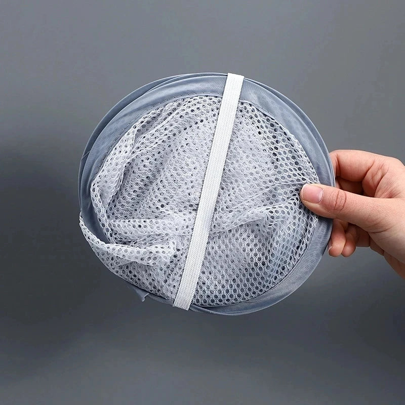 Large Hanging Laundry Basket Storage Bag Foldable Organizer For Dirty Clothes Meshcloth Multi-pocket Clothing Toy Storage Home