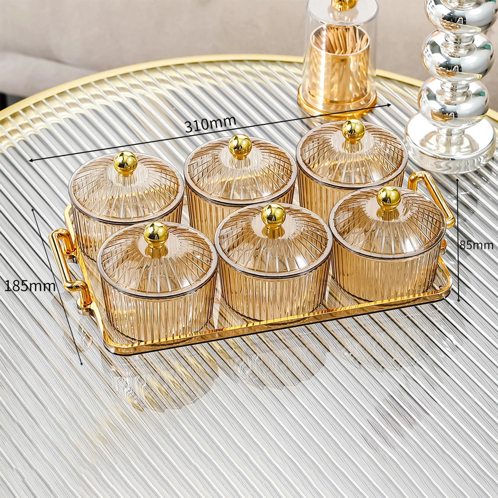 Platsic Caddy Serving Platter Condiment Tray Storage Container Dried Fruit Tray Fruit Snacks Serving Platter for Wedding Kitchen