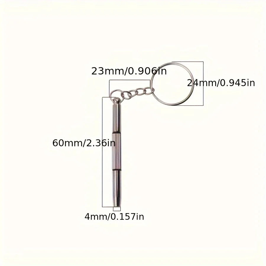 10pcs Precision Eyeglass Screwdriver Set, Steel Glasses Repair Tool Kit, with Keychain for Watch & Glasses Repair Handyman Tools