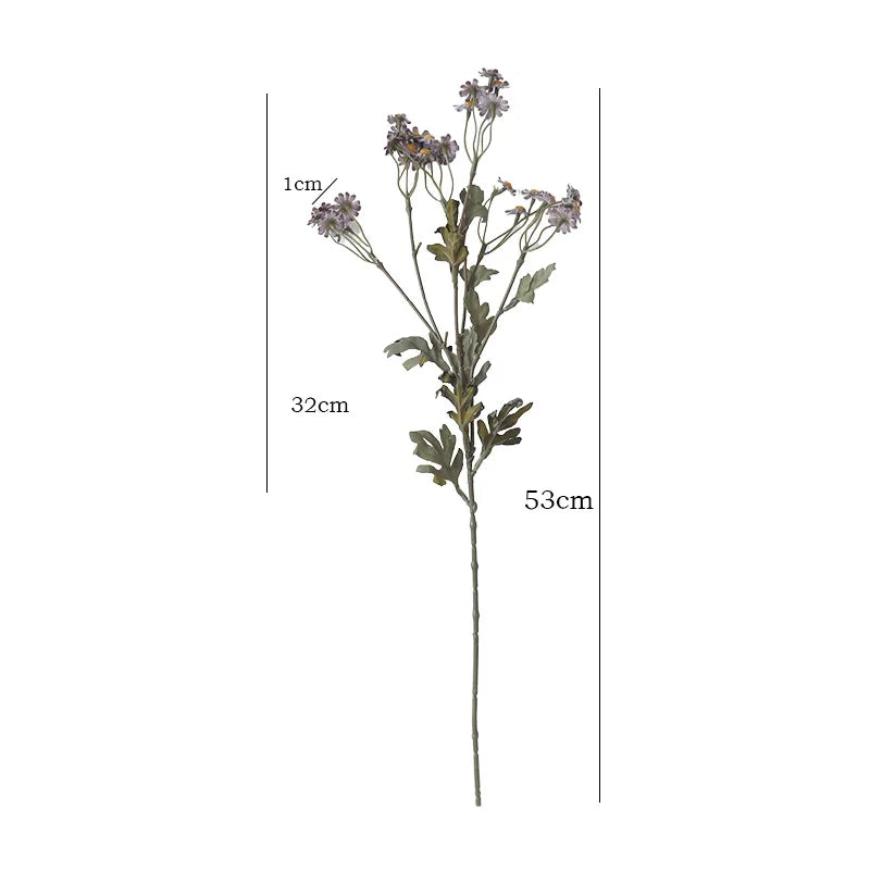 53CM Autumn Chrysanthemum Chamomile Artificial Flower Countryside Vintage Home Hotel Flower Art Decoration Silk Flower
