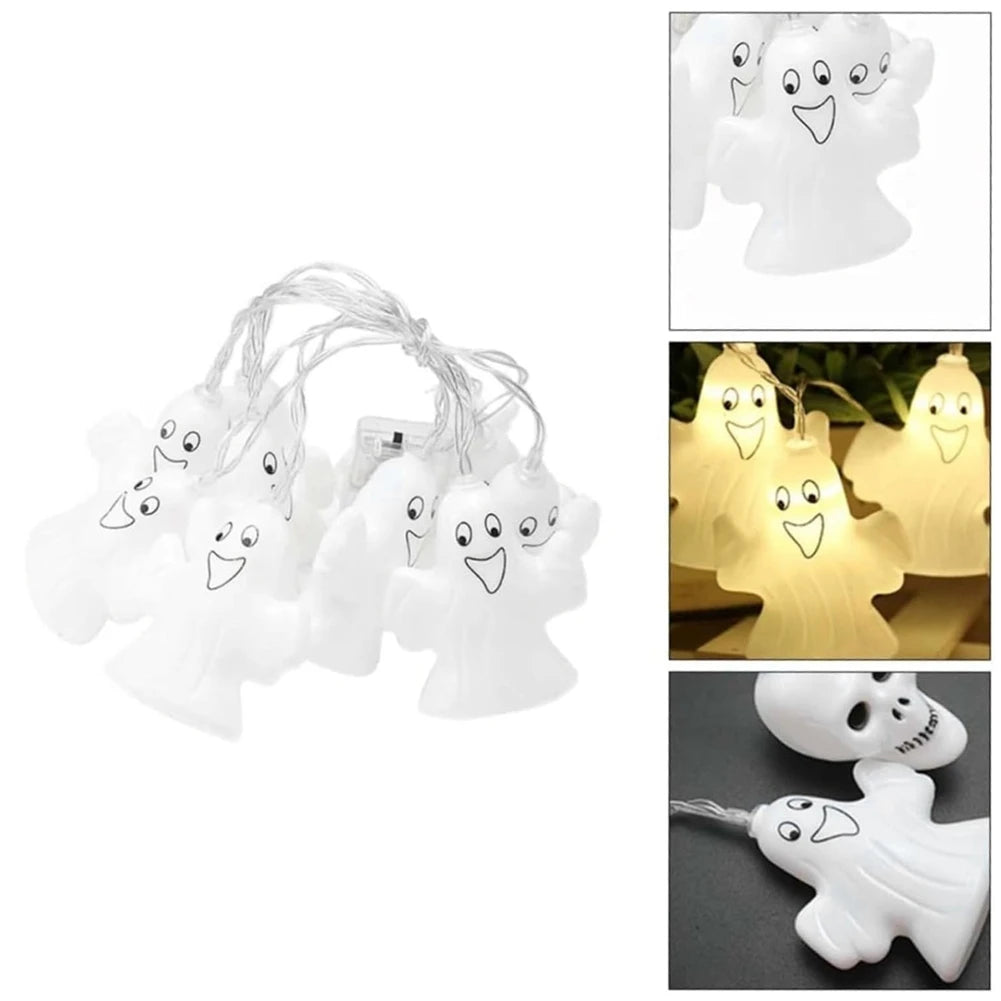ETRT Halloween String Light Nightlight Mini Ghost Nightlight Small String Light for Halloween Decorative 1.5meter+10LED