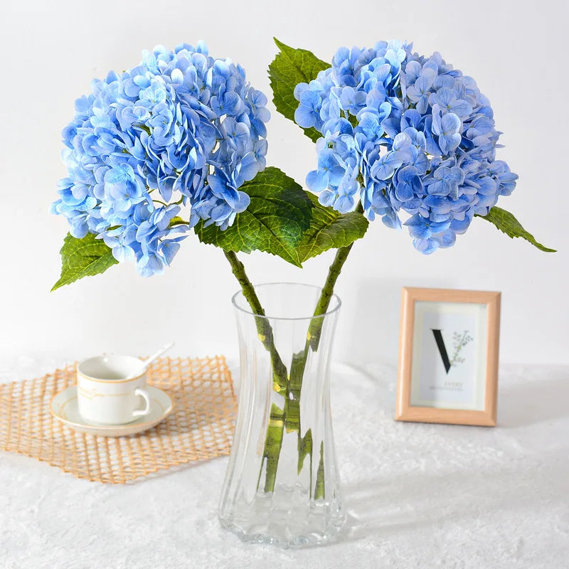 Green Hydrangea Artificial Flower 3d Hand Moisturizing Big Hydrangea Home Decoration Floral Wedding Decoration Fake Flower Hand