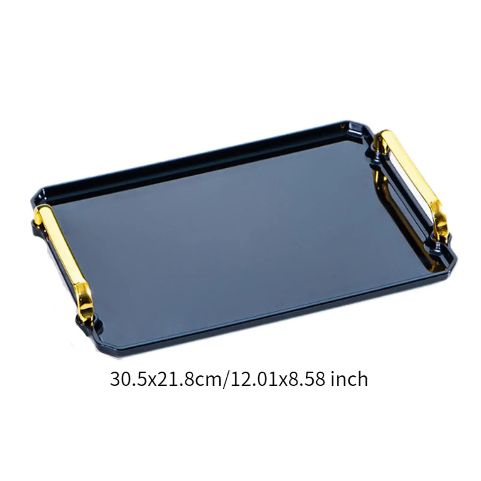Rectangular Serving Tray with Handle Cosmetic Jewelry Dish Bathroom Decorative Tray Table Storage Organizer for Home Hotel