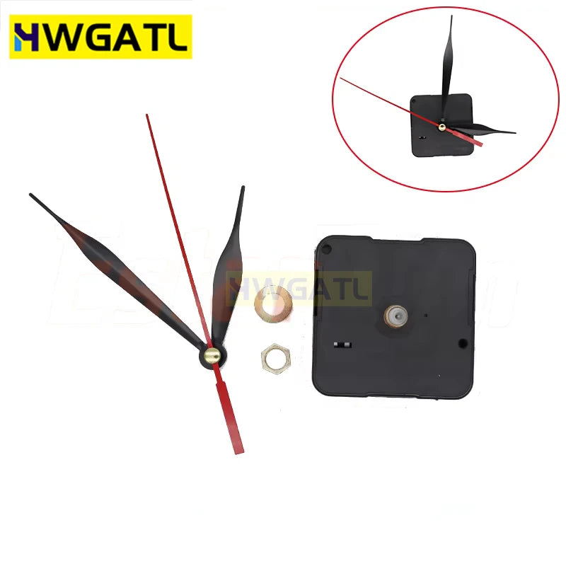 HWGATL HQ3268 Professional And Practical Quartz Wall Clock Movement Mechanism DIY Repair Tool Parts Kit with Red Hands