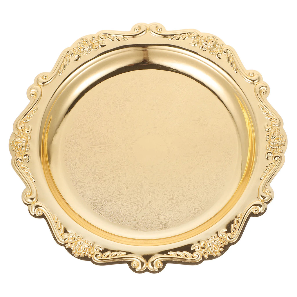 Smooth Delicate Iron Dessert Tray for Pastries Sweets Entertaining Party Table Decorative Platter Serveware for Entertaining