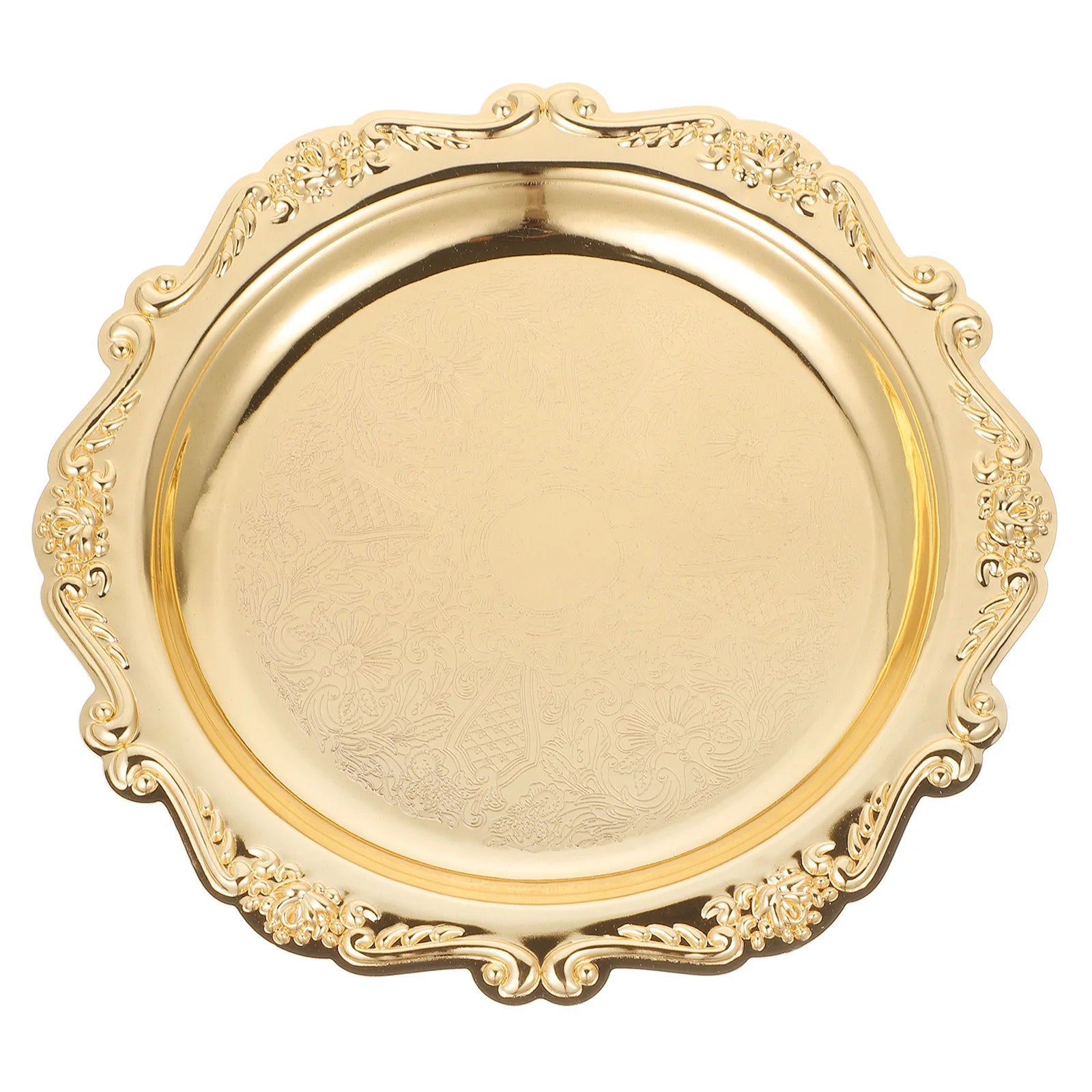 Smooth Delicate Iron Dessert Tray for Pastries Sweets Entertaining Party Table Decorative Platter Serveware for Entertaining