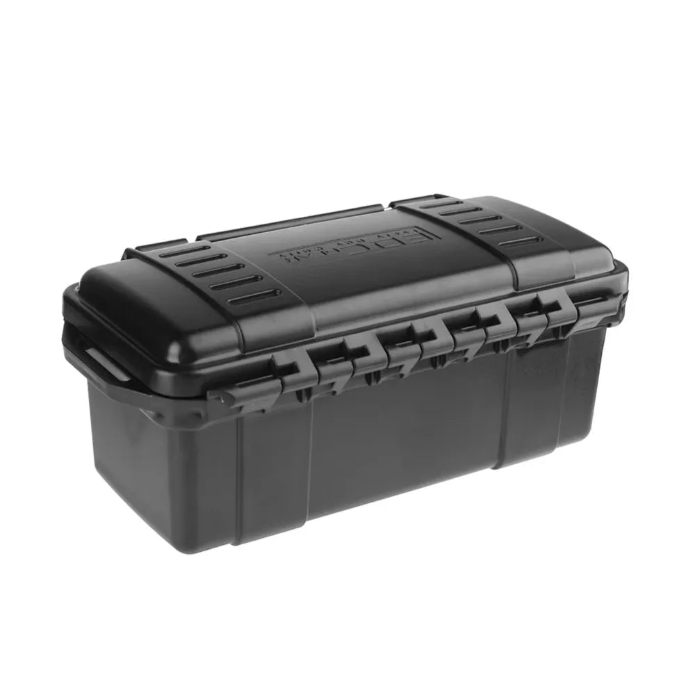 Professional ABS Sealed Toolbox Waterproof Shockproof Equipment Dry Box with Foam Lining Black Camping Storage Box