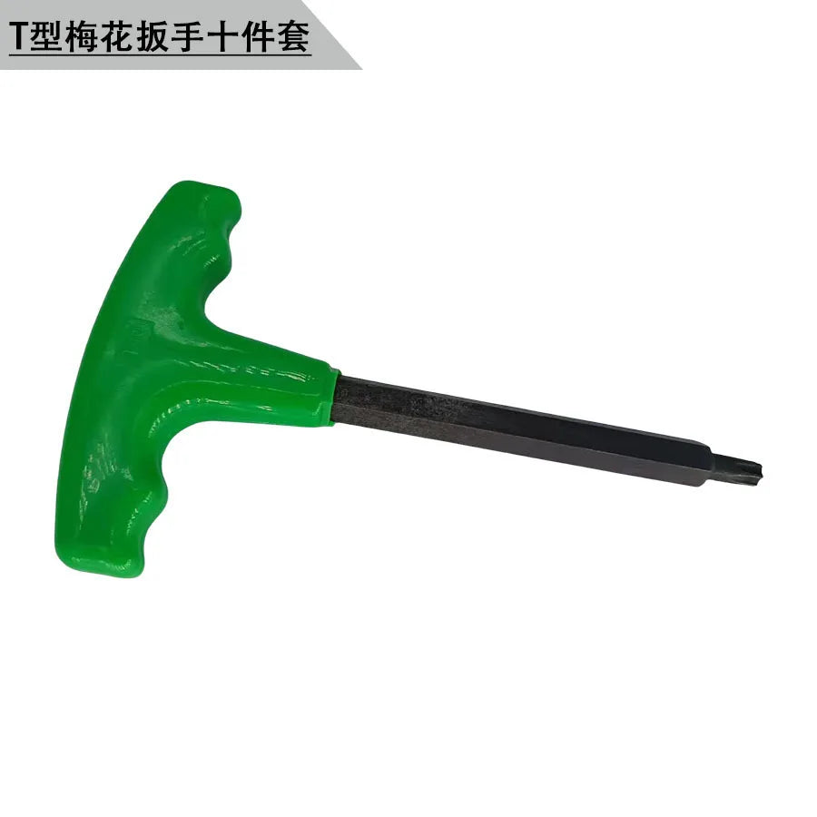 10Pcs T Handle Allen Wrench Set Star Key Torque Tool With T7 To T40 Sizes For Bolts And Screws Hexagonal Driver Kit