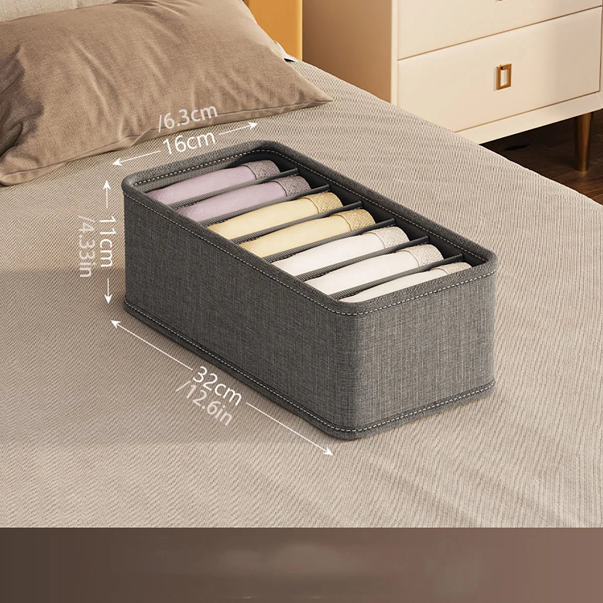 20/6/7/1 Grids Cation PP Sock Bra Pants Simplicity Organizers Of Cabinets And Drawers Home Sorting Boxes Storage Organizer Box
