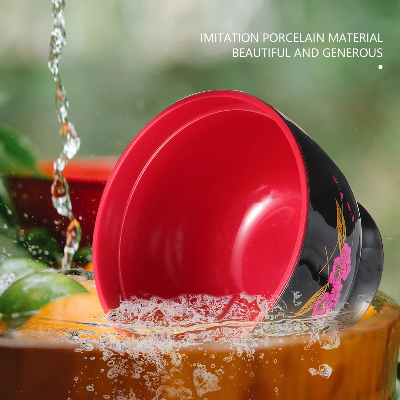 1 pc Japanese Style Miso Soup Bowl 6.7 Inch Fine Craftsmanship For Ramen Noodles Salad Dessert Plastic Tableware Kitchen Supply