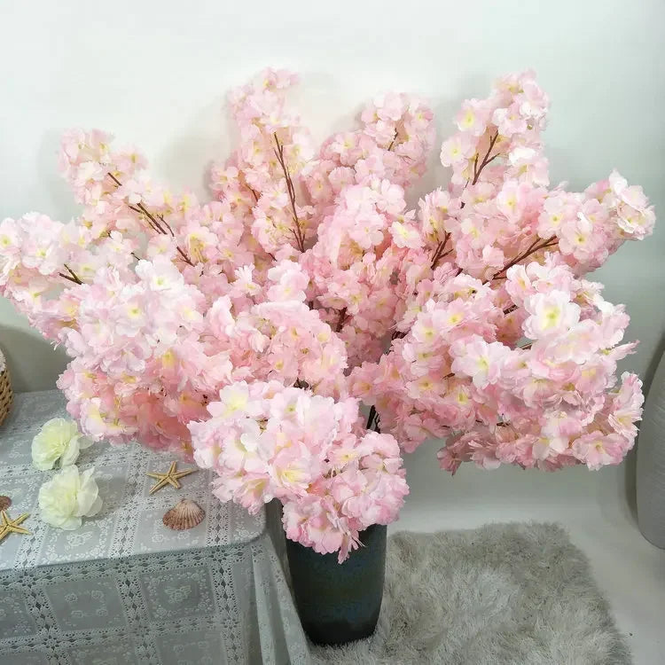 110cm Cherry Blossom Branch Artificial Flower Cherry Blossom Wedding Deacor Flower Arrangement Home Decoration Silk Flower