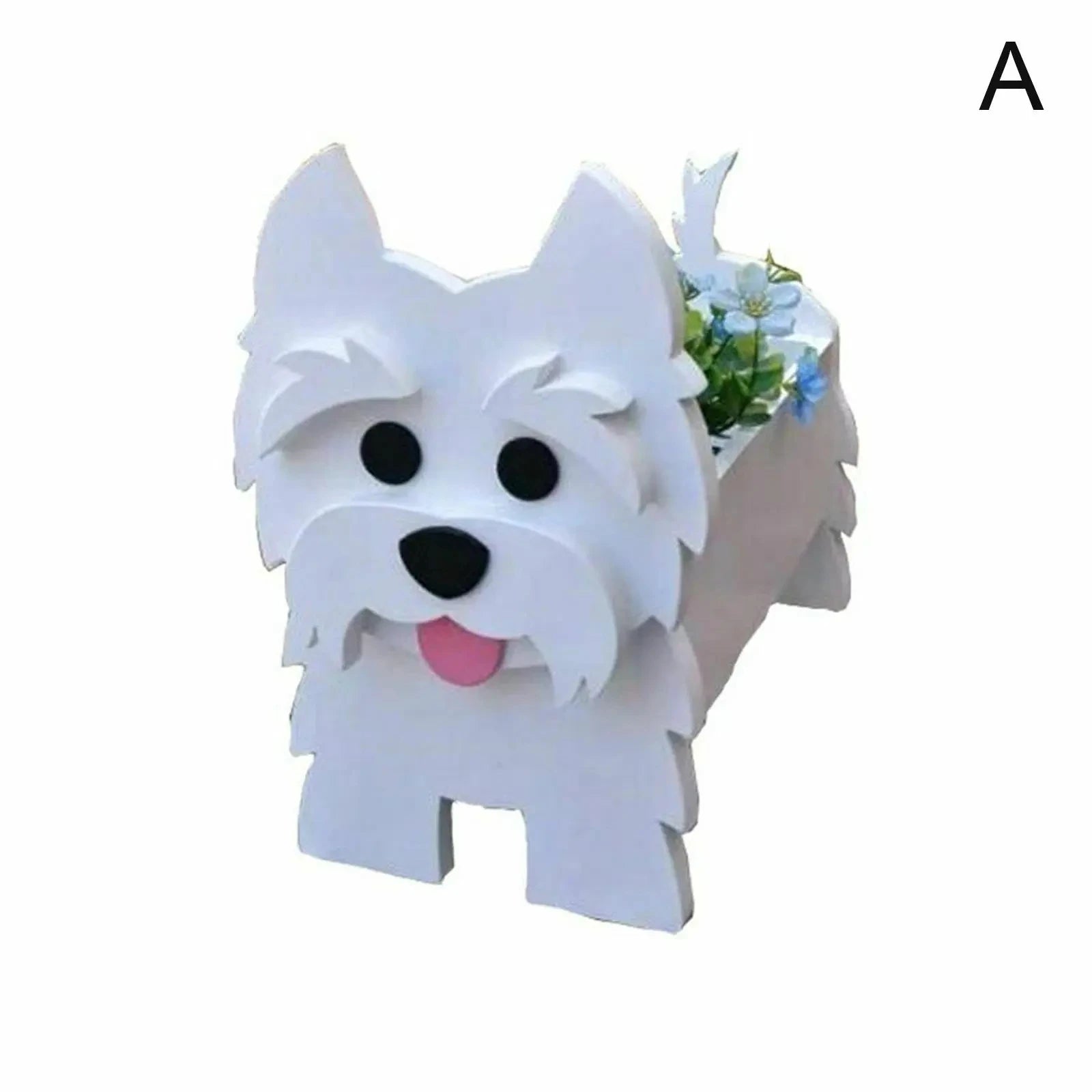 Cute Animal DIY Flower Planter PVC Pet Dog Potted Garden Yard Decoration Plant Container Holder Decor Garden Flower Pots  Orname