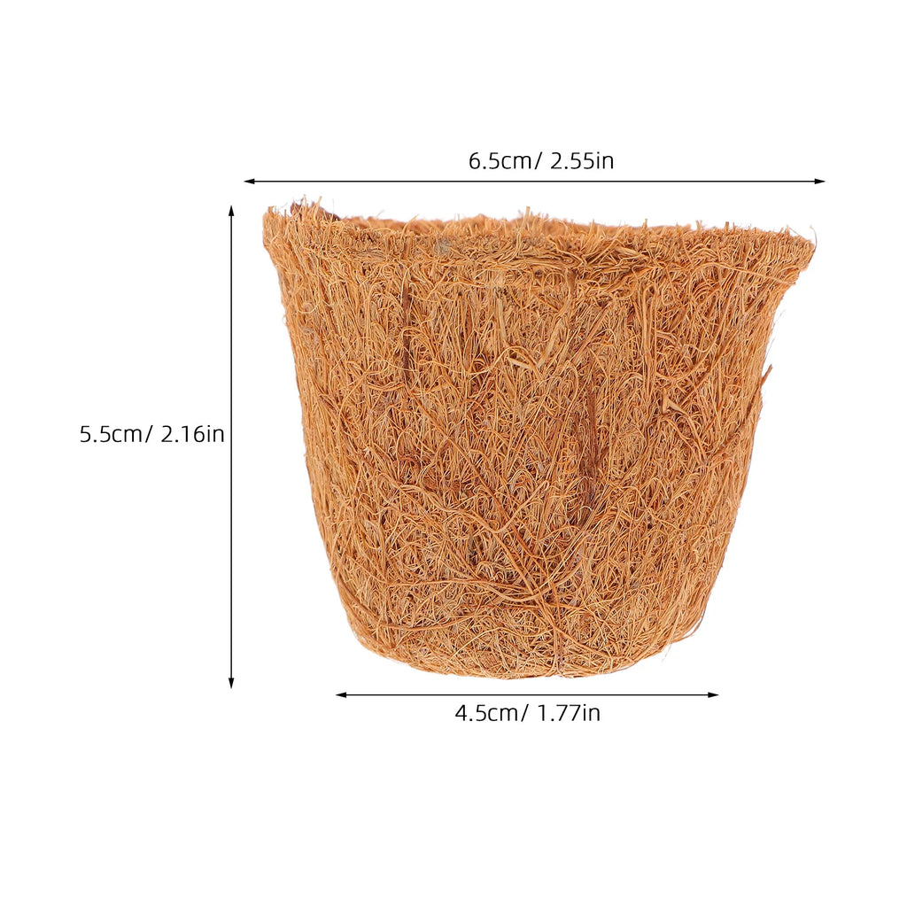 12pcs Coconut Coir Liner For Planters Natural Fiber Succulent Flower Pot Mini Garden Basket Planter Container Garden Plant