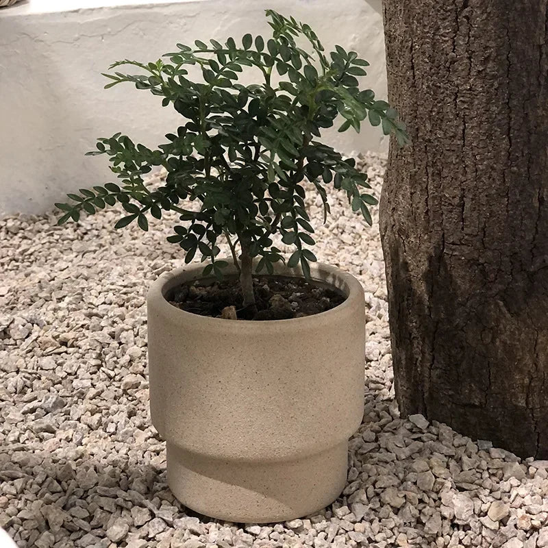 Ceramic Flower Pot Green Plant Potted Plant  Tabletop Coffee Shop Decoration Garden Supplies Planters
