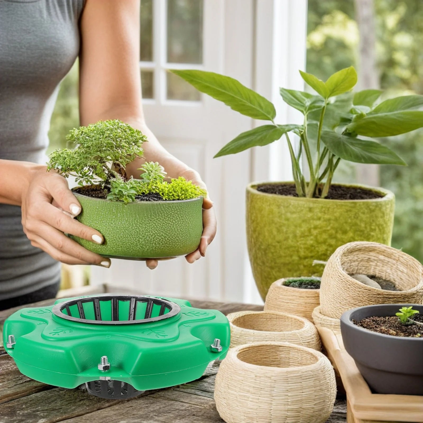 6Pcs Floating Island Pond Planter Baskets Hydroponic Aquatic Pots Durable Weatherresistant Kits for Ponds Lakes Water Gardens