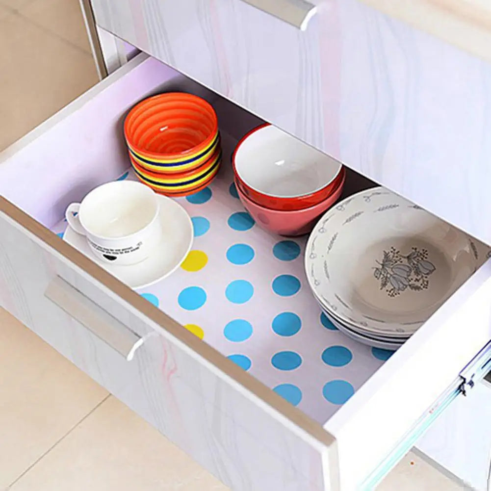300cm Drawer Mat Eco-friendly Moisture-proof Cute Printing Shelf Paper Cabinet Drawer Liner Table Mat Kitchen