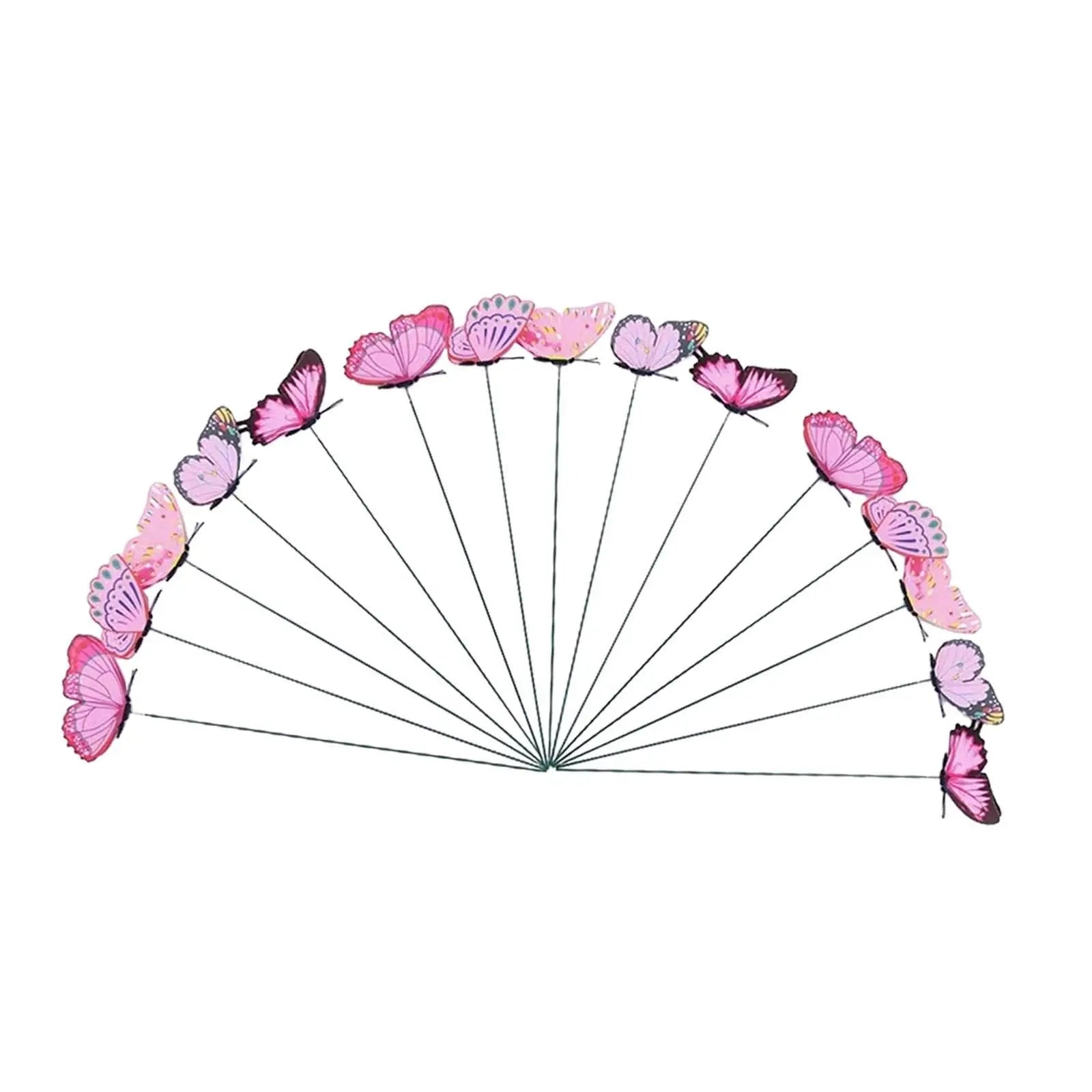 24Pcs Butterfly Garden Stakes Butterfly Decorations Outdoor Art Outside Planter Decorative Lawn Ornaments for Porch Plant Pot