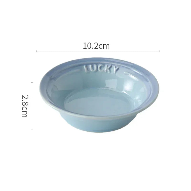 Ceramic Soy Sauce Dish Small Round Condiment Bowls for Sushi Appetizers Dipping Mini Appetizer Plates for Home Dining