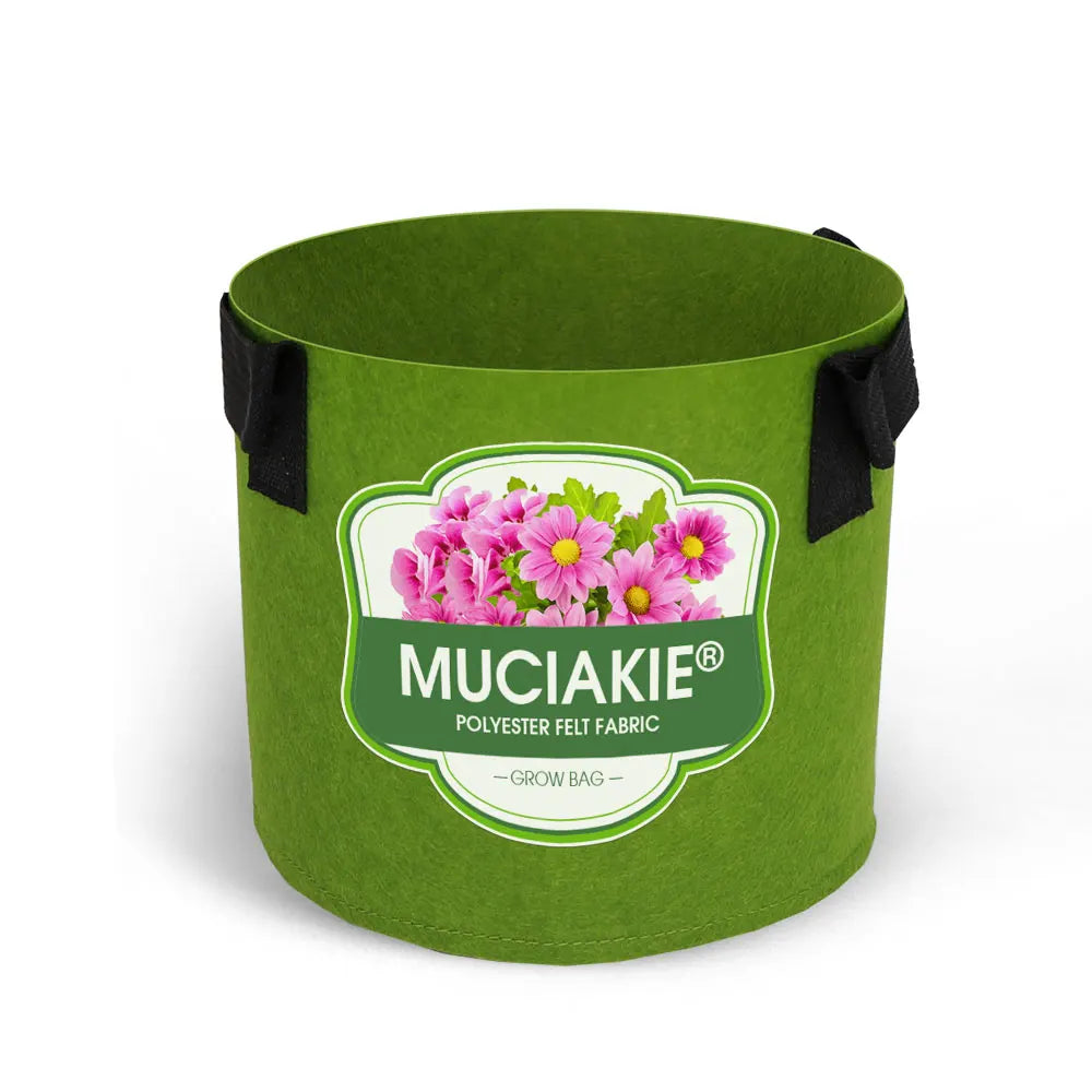 1-30 Gallon Green Garden Fabric Grow Bags with Handles for Courtyard Plant Vegetable Flower Planter Container Nursery Grow Pots